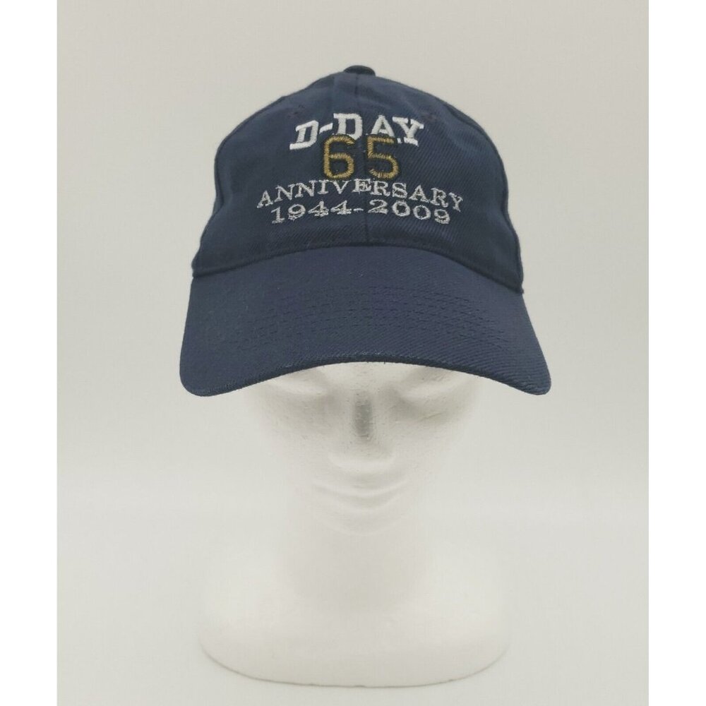 D-DAY 65th Anniversary 1944-2009 Baseball Cap‎ Hat Military Lidz Adjustable Blue